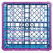 Carlisle RG25-4C414 OptiClean 25 Compartment Lavender Color-Coded Glass Rack with 4 Extenders Main Thumbnail 5