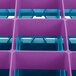 Carlisle RG25-4C414 OptiClean 25 Compartment Lavender Color-Coded Glass Rack with 4 Extenders Main Thumbnail 8