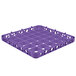 A purple plastic rack extender with holes.