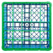 Carlisle RG25-4C413 OptiClean 25 Compartment Green Color-Coded Glass Rack with 4 Extenders Main Thumbnail 5