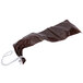 A brown plastic wrapper with white string for Weston Mahogany Sausage Casings.