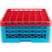 Carlisle RG49-3C410 OptiClean 49 Compartment Red Color-Coded Glass Rack with 3 Extenders Main Thumbnail 2