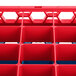 Carlisle RG49-3C410 OptiClean 49 Compartment Red Color-Coded Glass Rack with 3 Extenders Main Thumbnail 8