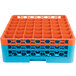 Carlisle RG49-2C412 OptiClean 49 Compartment Orange Color-Coded Glass Rack with 2 Extenders Main Thumbnail 2