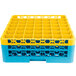 Carlisle RG49-2C411 OptiClean 49 Compartment Yellow Color-Coded Glass Rack with 2 Extenders Main Thumbnail 2