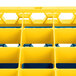 Carlisle RG49-2C411 OptiClean 49 Compartment Yellow Color-Coded Glass Rack with 2 Extenders Main Thumbnail 8