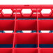 Carlisle RG49-2C410 OptiClean 49 Compartment Red Color-Coded Glass Rack with 2 Extenders Main Thumbnail 8