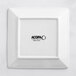 Acopa 5" Bright White Square Porcelain Plate - 8/Pack Main Thumbnail 4