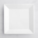 Acopa 9" Bright White Square Porcelain Plate - 3/Pack Main Thumbnail 3