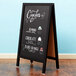 Choice A-Frame Marker Board Sidewalk Sign - Black Wood - 20" x 34"