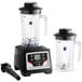 Two AvaMix commercial blenders with clear Tritan containers and black lids.