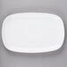 A white rectangular Libbey Chef's Selection II porcelain plate on a gray background.