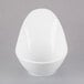 A white Libbey Riviera bowl with an egg-shaped design.