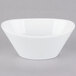 A Libbey white porcelain Neptune bowl with a small rim.