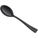 A black plastic Visions tasting spoon with a handle.