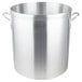A large silver Vollrath Wear-Ever Classic aluminum stock pot with handles.