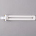 A Satco HyGrade cool white pin based compact fluorescent light bulb.