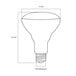 A diagram of a Satco BR30 LED flood light bulb.