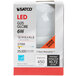 Satco S9200 6 Watt (40 Watt Equivalent) Frosted Warm White LED Globe Light Bulb - 120V (G25) Main Thumbnail 5