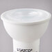 A white Satco LED reflector light bulb with a round top.