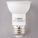 A white Satco LED reflector light bulb with black text on it.