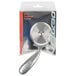 A Dexter-Russell pizza cutter with an aluminum handle in a package.