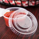Choice PET Plastic Lid for 1.5 to 2.5 oz. Souffle Cup / Portion Cup - 2500/Case Main Thumbnail 1