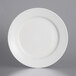 Acopa 12" Bright White Wide Rim Rolled Edge Stoneware Plate - 12/Case Main Thumbnail 3