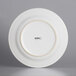 Acopa 12" Bright White Wide Rim Rolled Edge Stoneware Plate - 12/Case Main Thumbnail 4