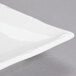 CAC BAP-21 Bamboo Pattern 11 1/4" x 11 1/4" Bright White Square Porcelain Plate - 12/Case Main Thumbnail 5
