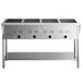 ServIt EST-4WE Four Pan Open Well Electric Steam Table with Undershelf - 120V, 2000W Main Thumbnail 4