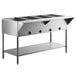 ServIt EST-4WE Four Pan Open Well Electric Steam Table with Undershelf - 120V, 2000W Main Thumbnail 2