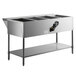 ServIt EST-4WE Four Pan Open Well Electric Steam Table with Undershelf - 208/240V, 3000W Main Thumbnail 3