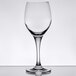 A close-up of a clear Stolzle Nadine dessert wine glass.