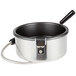 A stainless steel Carnival King 8 oz. popcorn kettle with a handle.