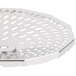 A stainless steel Tellier perforated sieve with holes.