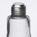 An American Metalcraft glass lightbulb salt and pepper shaker with a silver lid.