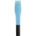 A blue and black plastic brush with a black tube.