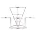 Clipper Mill by GET 4-96283 4 1/4" x 6" Stainless Steel Wire Cone Basket with 3 Ramekin Holders and Handle Main Thumbnail 3