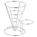 Clipper Mill by GET 4-88864 5" x 7" Stainless Steel Wire Cone Basket with Ramekin Holder Main Thumbnail 4