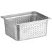 Choice 1/2 Size 6" Deep Anti-Jam Perforated Stainless Steel Steam table / Hotel Pan - 24 Gauge Main Thumbnail 2