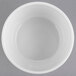 A white Libbey Royal Rideau porcelain bouillon bowl with a lid.