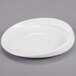 A white Libbey porcelain saucer with a circular edge.