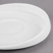 A Libbey Royal Rideau white porcelain saucer with a circular rim.