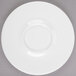 A white Libbey Royal Rideau porcelain saucer with a circular center.