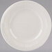A Tuxton eggshell embossed china bread and butter plate with a pattern on it.