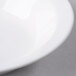 A close up of a Libbey Royal Rideau white porcelain bowl.