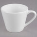 A Libbey white porcelain tea cup with a handle.