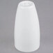A white porcelain Libbey pepper shaker with a lid.