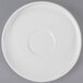 A white Libbey porcelain saucer with a white circle in the middle.